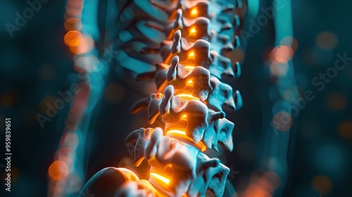 Human Spine Anatomy Illustration photo