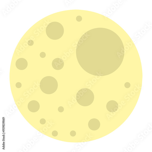 full moon design element, moon element