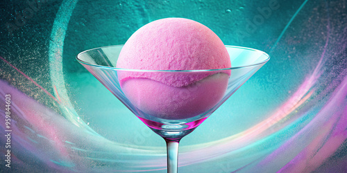 ice cream in a glassglass, cocktail, drink, alcohol, martini, red, beverage, wine, cold, blue, isolated, ice, bar, liquid, party, celebration, liquor, alcoholic, vodka, fruit, juice, lime, white, gree photo