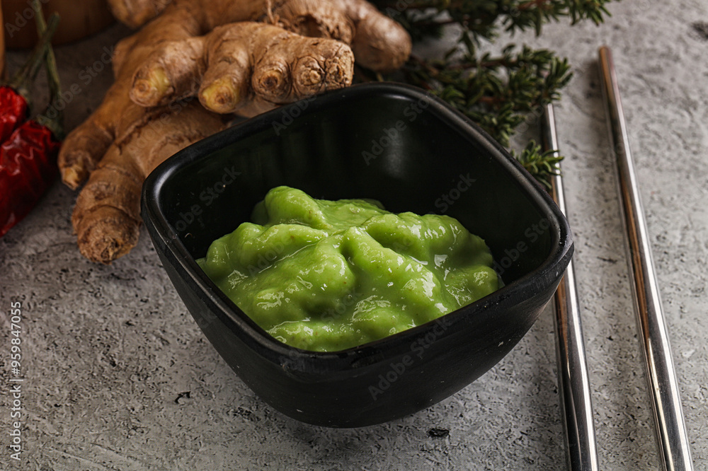 Green organic asian Wasabi seasoning Green organic asian Wasabi seasoning