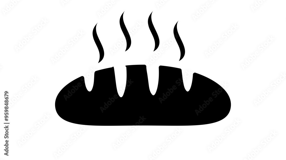 Bread icon, bread loaf flat icon. Bread icon, bread loaf flat icon.