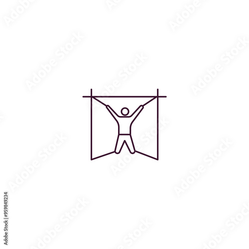 torture outline icon. Linear vector from army and military concept. Thin line torture icon isolated on white background
