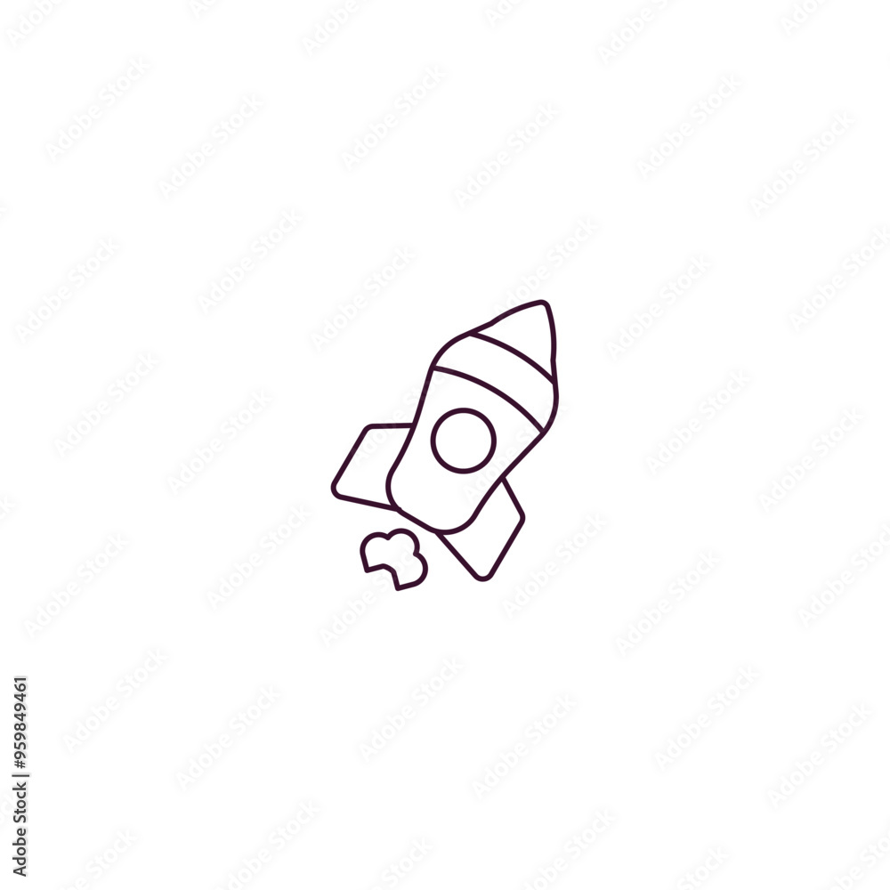 launcher outline icon. Linear vector from army and military concept. Thin line launcher icon isolated on white background launcher outline icon. Linear vector from army and military concept. Thin line launcher icon isolated on white background