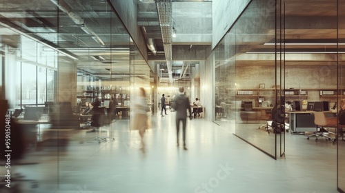 Group of Business people walking in the office corridor,People in business center walking at hall,office employees in motion go around at coworking space,Wide image,Concept of office life.