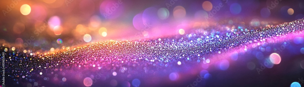 Holographic Pattern with Glitter Particles Displaying Holographic Pattern with Glitter Particles Displaying