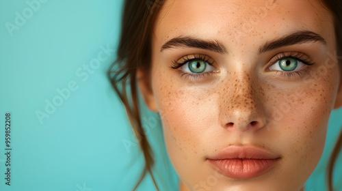 European Woman With Distinct Freckles And Melasmaw