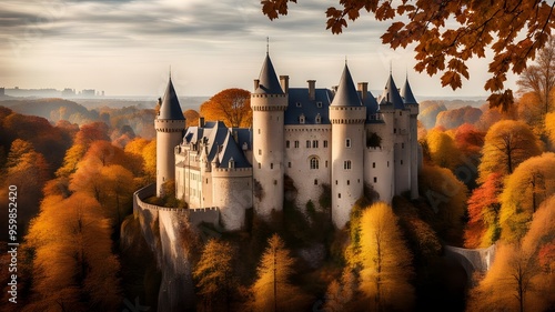 Wallpaper Mural castle with autumn Torontodigital.ca