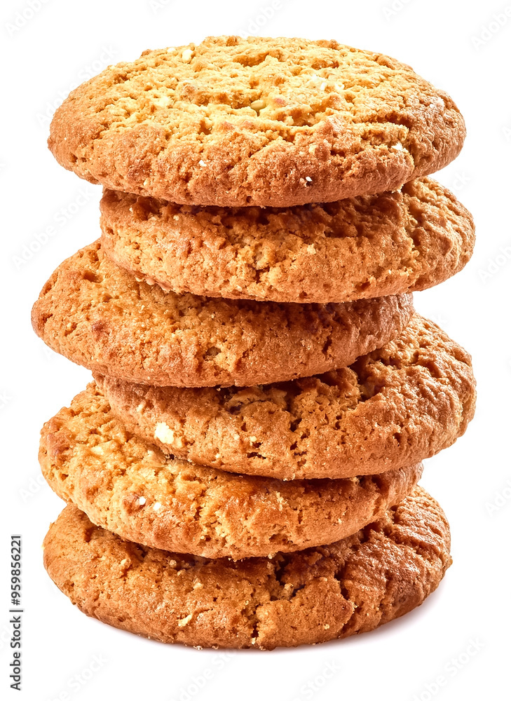 oatmeal cookies isolated on white background oatmeal cookies isolated on white background