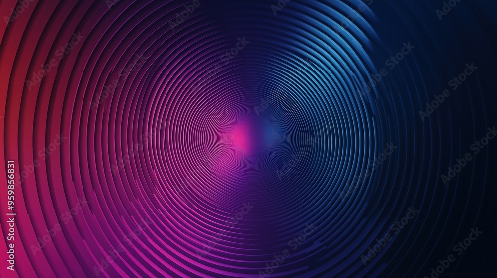 Minimalist futuristic poster featuring concentric patterns in vibrant gradient tones. Minimalist futuristic poster featuring concentric patterns in vibrant gradient tones.