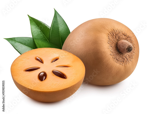 Mamey Sapote, isolated on white background photo