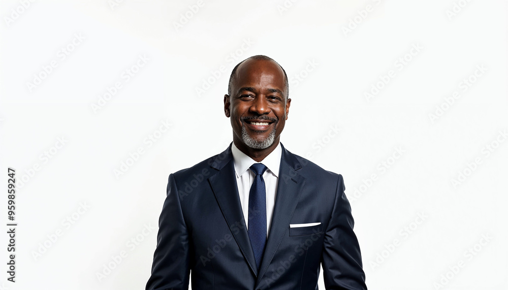 Portrait of a distinguished African American man in a formal suit Portrait of a distinguished African American man in a formal suit