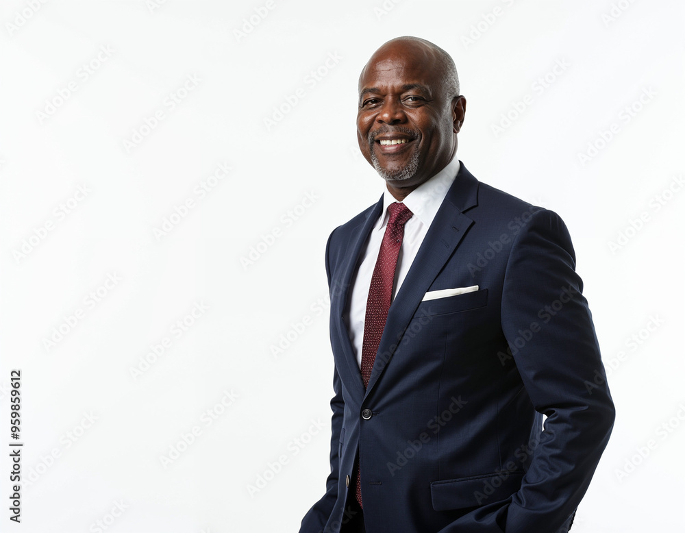Portrait of a distinguished African American man in a formal suit Portrait of a distinguished African American man in a formal suit