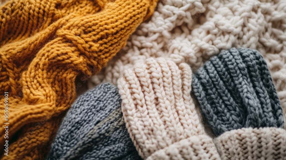Close Up Knitted Textures. Close Up Knitted Textures.