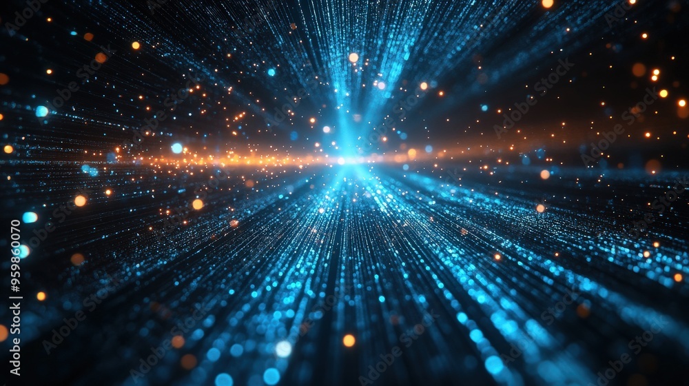 Obraz premium Futuristic Digital Background for Tech Processes and AI Concepts