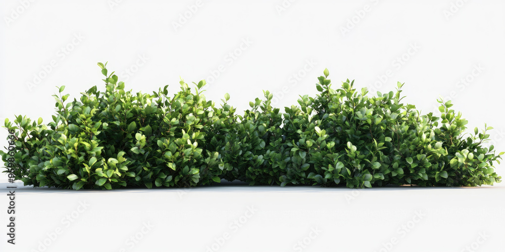 Obraz premium bunch of bushes that are next to each other isolated on white background