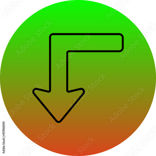 Turn Down Icon