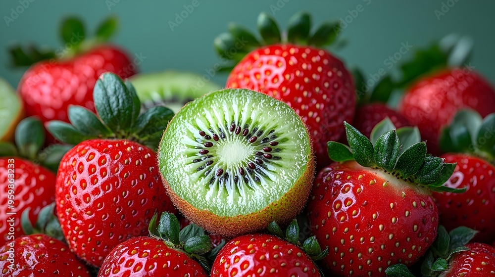 Fresh Red Strawberries - Delicious Still Life Composition Showcasing Juicy Berries Perfect for Healthy Lifestyle, Vegan Recipes, and Nutrient-Rich Diets Fresh Red Strawberries - Delicious Still Life Composition Showcasing Juicy Berries Perfect for Healthy Lifestyle, Vegan Recipes, and Nutrient-Rich Diets