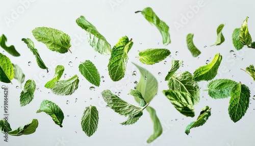 Fresh Mint Leaves Motion