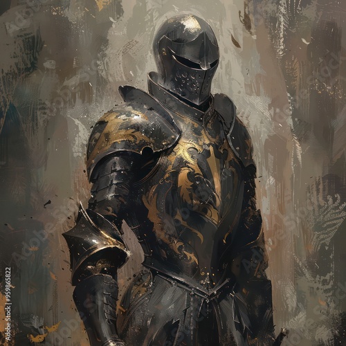 knight in shining armor illustration photo