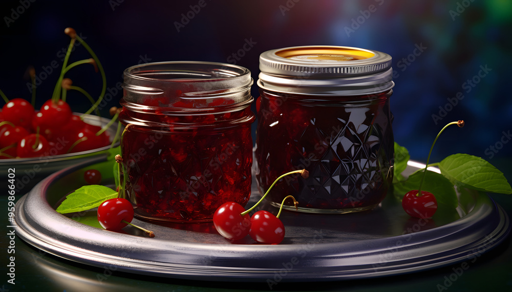 Natural cherry jam