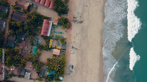 aerial beach village