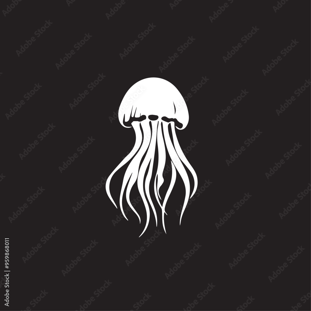 Jellyfish in cartoon, doodle style . Image for t-shirt, web, mobile apps and ui. Isolated 2d vector illustration in logo, icon, sketch style, Eps 10, black and white. AI Generative Jellyfish in cartoon, doodle style . Image for t-shirt, web, mobile apps and ui. Isolated 2d vector illustration in logo, icon, sketch style, Eps 10, black and white. AI Generative