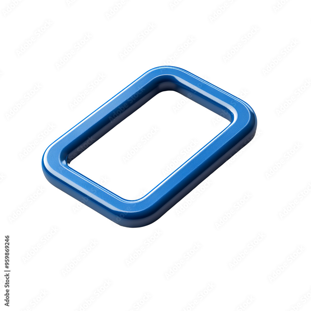 A vibrant blue 3D rectangular frame featuring smooth edges and a glossy finish, perfect for graphic design or product display. A vibrant blue 3D rectangular frame featuring smooth edges and a glossy finish, perfect for graphic design or product display.