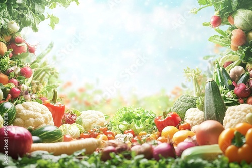 world food day concept background. world vegetable day, vegan day concept.generative ai
