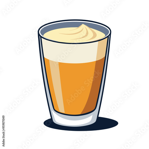 Delicious Eggnog Festive Drink Vector Illustration