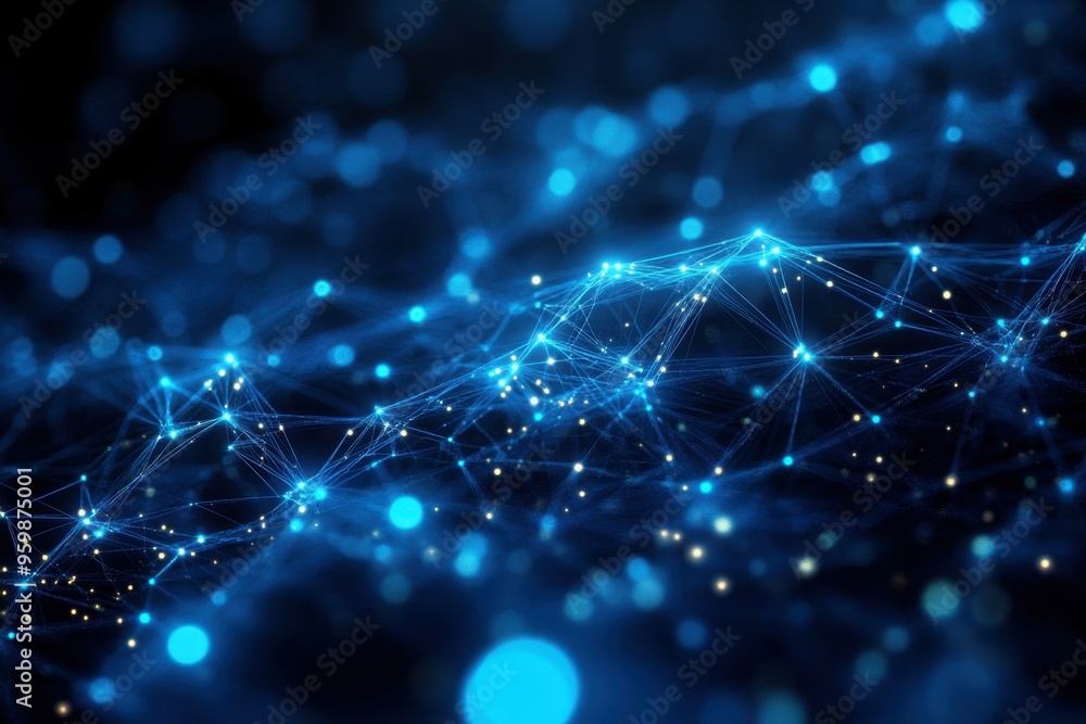 A digital galaxy with interconnected stars, representing the vastness and complexity of AI networks and data processing A digital galaxy with interconnected stars, representing the vastness and complexity of AI networks and data processing