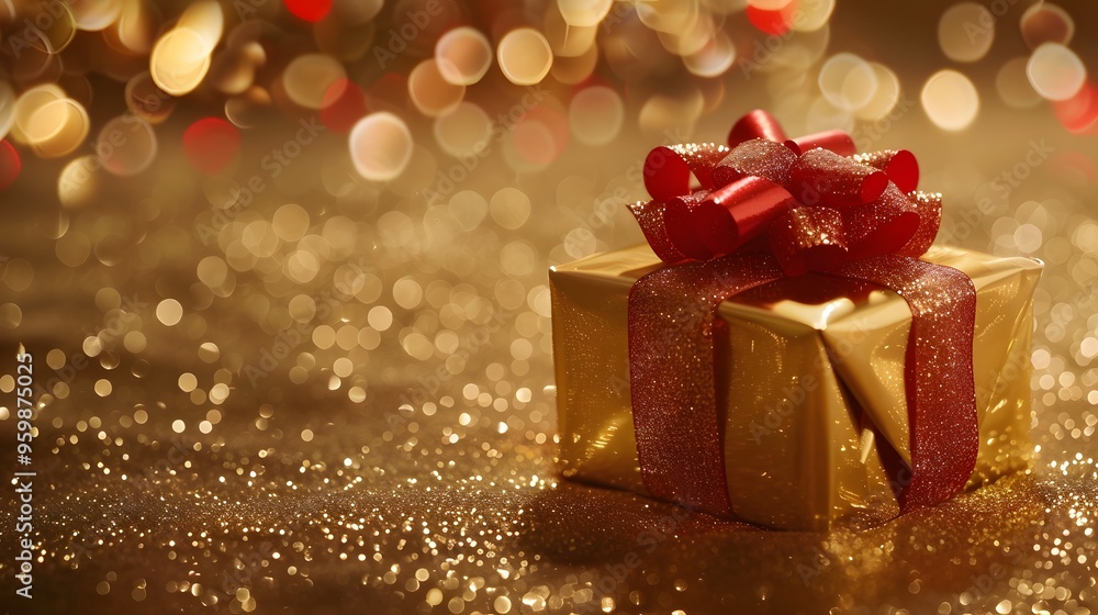 Christmas gift boxes collection, Christmas tape rope, on a gold background, banner for website. Christmas gift boxes collection, Christmas tape rope, on a gold background, banner for website.