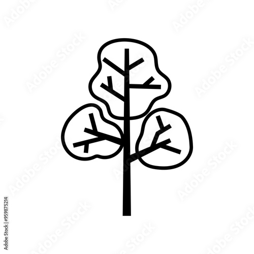 Tree icon vector. Plant illustration sign. Garden symbol or logo.