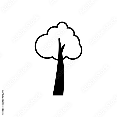Tree icon vector. Plant illustration sign. Garden symbol or logo.
