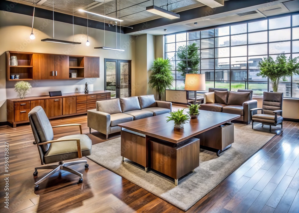Modern and stylish office furniture on display in a spacious showroom in Fort Worth, Texas. Modern and stylish office furniture on display in a spacious showroom in Fort Worth, Texas.