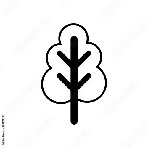 Tree icon vector. Plant illustration sign. Garden symbol or logo.