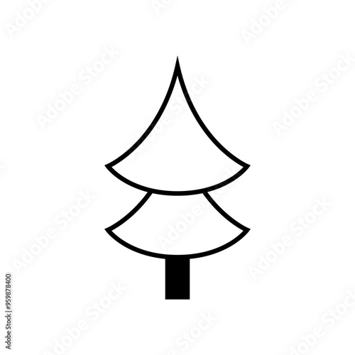 Tree icon vector. Plant illustration sign. Garden symbol or logo.