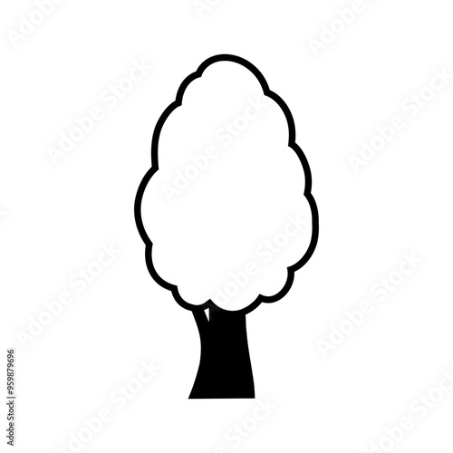 Tree icon vector. Plant illustration sign. Garden symbol or logo.