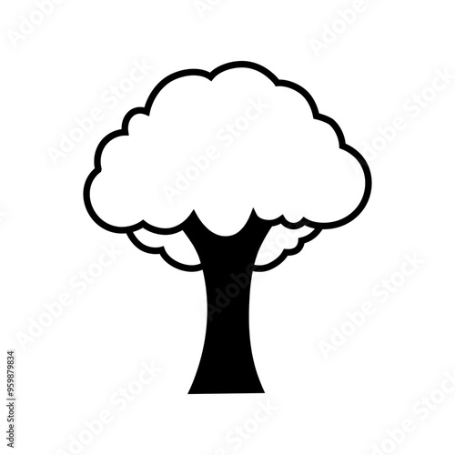 Tree icon vector. Plant illustration sign. Garden symbol or logo.