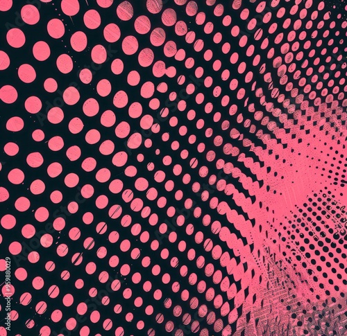 halftone pattern on a blush red background photo