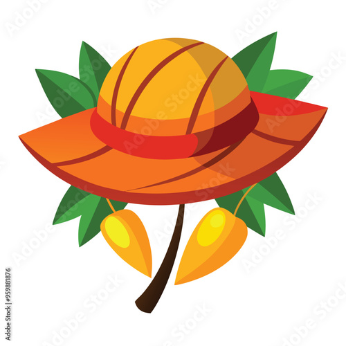 Harvest Hat Illustration for Seasonal Celebrations