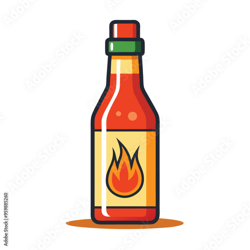 Spicy Hot Sauce Vector Illustration