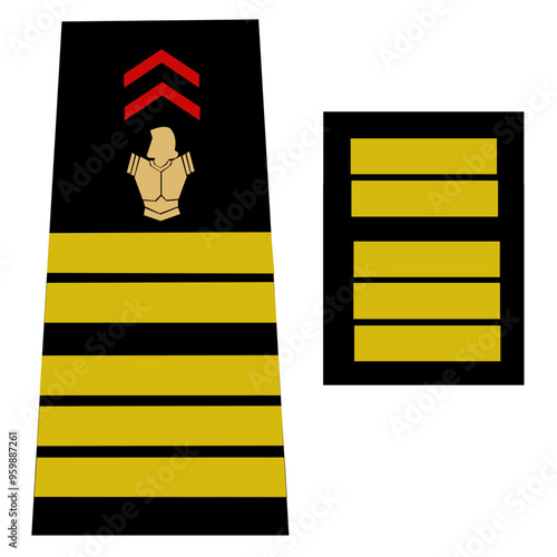 Galon de l'armée de terre française: Pompier de Paris. Officier supérieur. Colonel