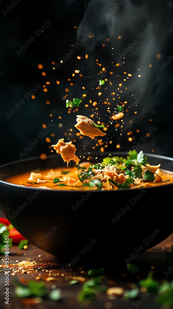 Tom Kha Gai A coconut milk soup with chicken and galangal, from Bangkok, Thailand Tom Kha Gai A coconut milk soup with chicken and galangal, from Bangkok, Thailand