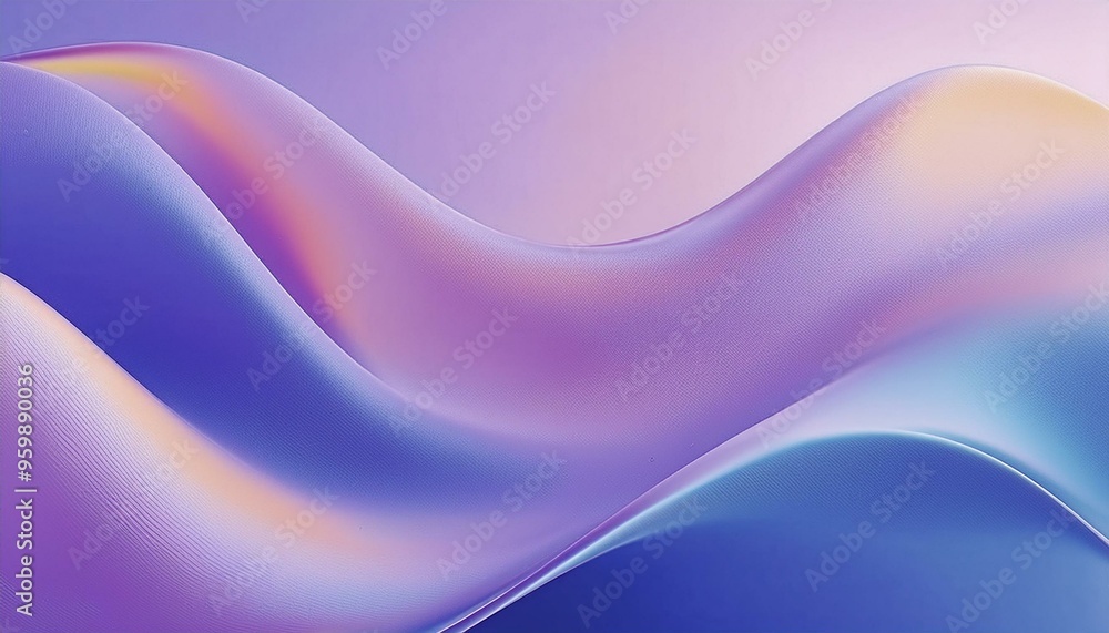 Abstract fluid iridescent holographic neon curved wave in motion lavender background 3d render. Gradient design element for backgrounds, banners, wallpapers, posters, and covers. Abstract fluid iridescent holographic neon curved wave in motion lavender background 3d render. Gradient design element for backgrounds, banners, wallpapers, posters, and covers.
