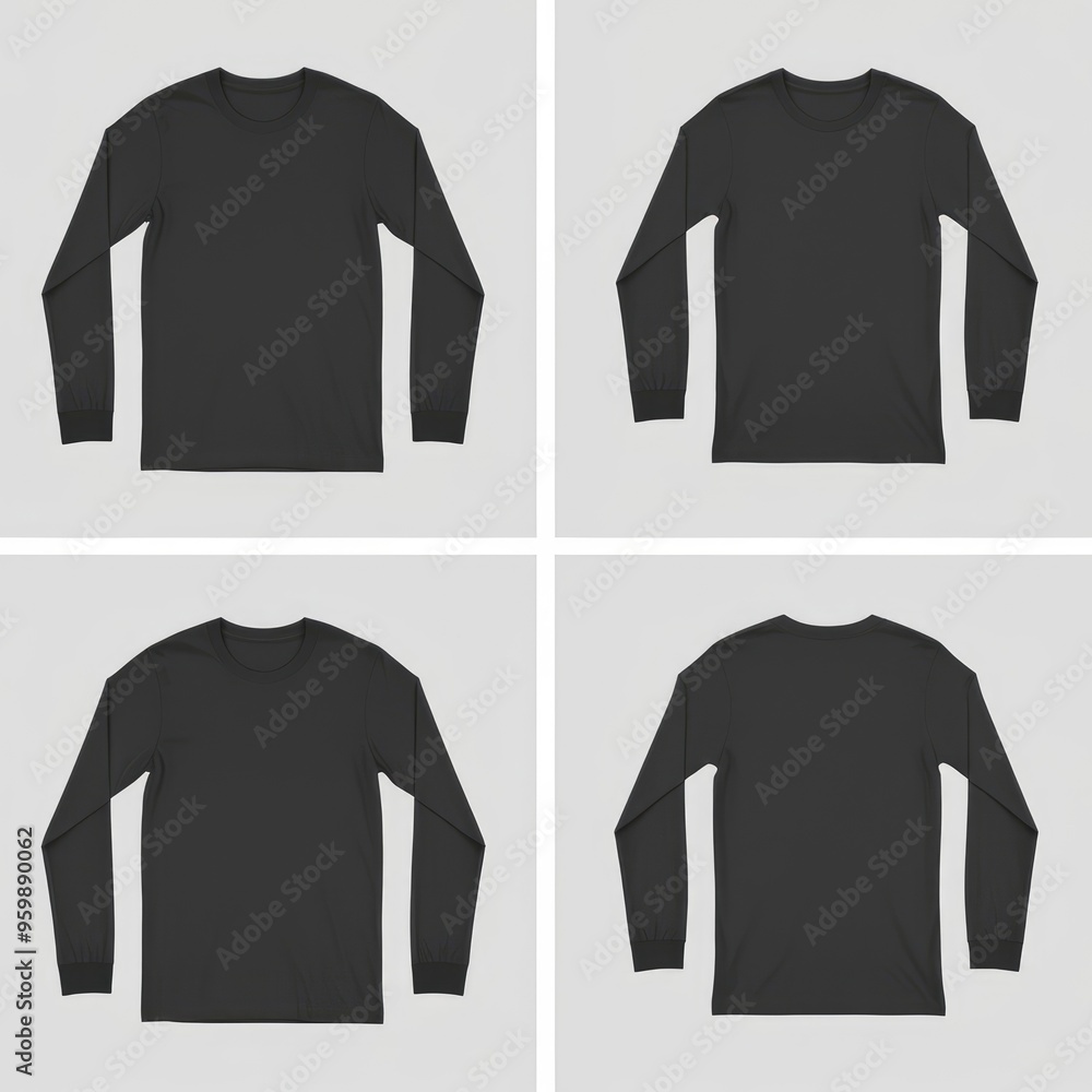 black t-shirt mockup front and back long sleeve white background black t-shirt mockup front and back long sleeve white background