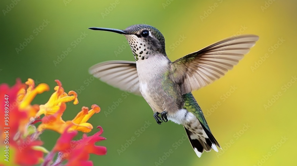 Naklejka premium Hummingbird in Flight