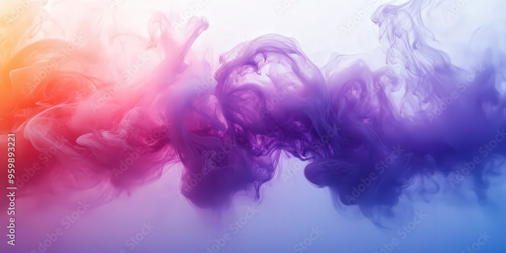 Fototapeta premium Acrylic Ink Cloud Swirling in Water Dreamy Abstract Effect