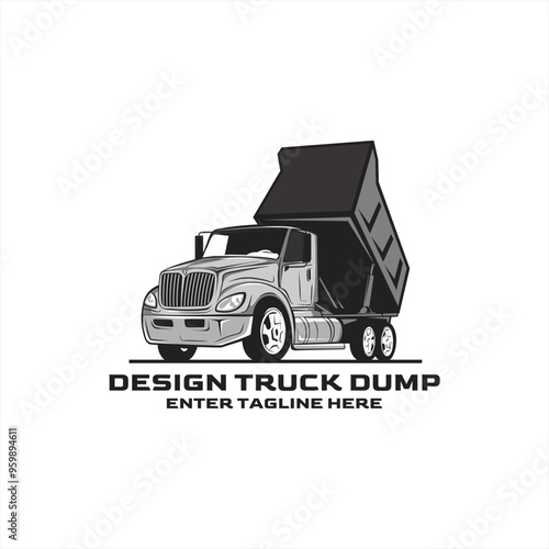 vehicle, vector, equipment, transportation, construction, illustration, design, truck, logo, isolated, heavy, industry, transport, machinery, business, dump truck, trucking, company, delivery, tractor