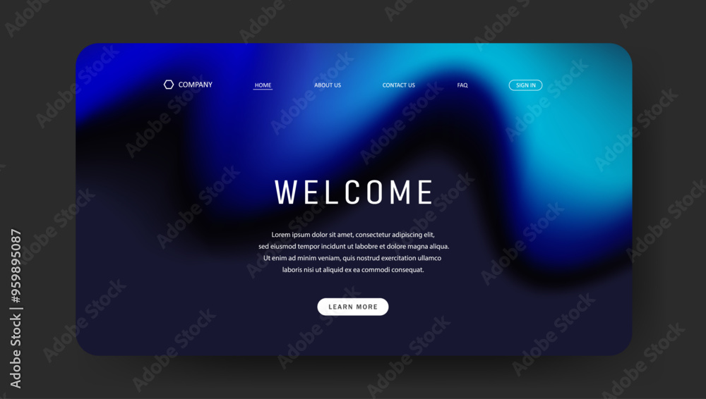 futuristic design of landing page. abstract gradient mesh website design futuristic design of landing page. abstract gradient mesh website design