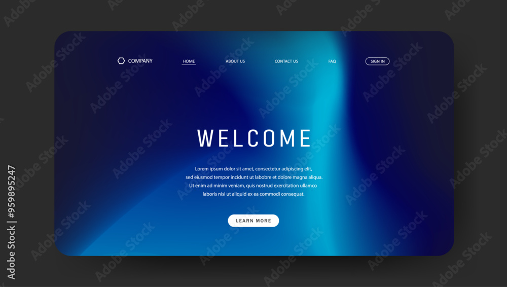 futuristic design of landing page. abstract gradient mesh website design futuristic design of landing page. abstract gradient mesh website design